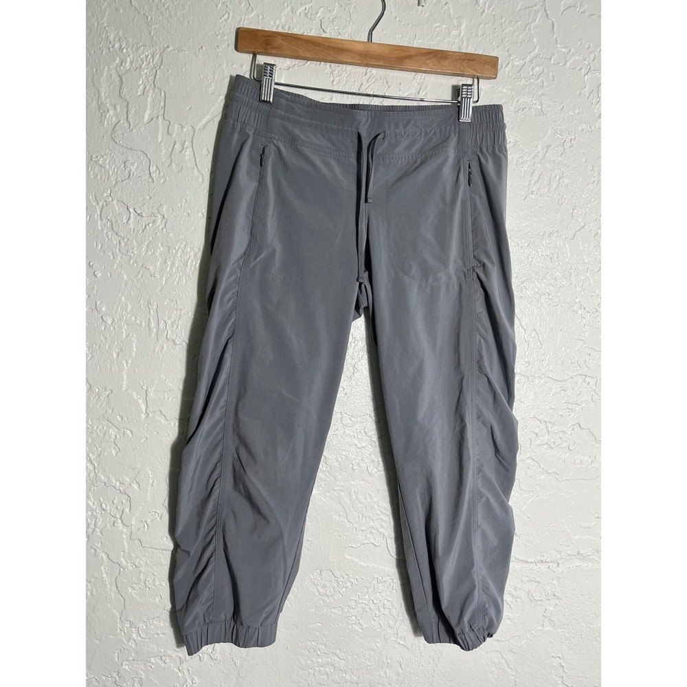 Athleta La Viva Ruched Joggers Gray Cropped Hiking Travel Pants Womens‎ Size 2